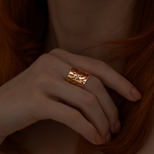 Кольцо из золочёного серебра из серебро — вид 2