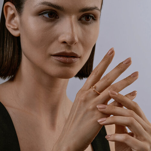 Кольцо из золочёного серебра из серебро — вид 4