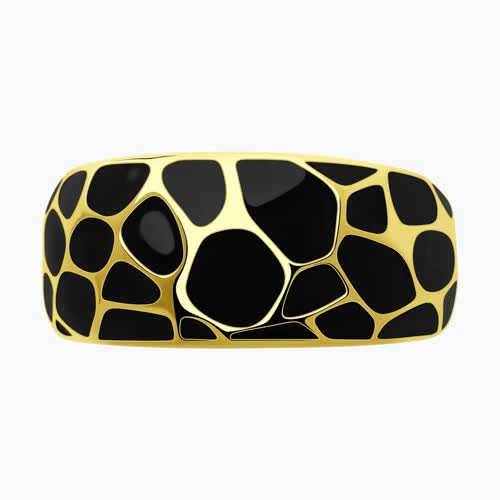 Кольцо из золочёного серебра с эмалью из серебро — вид 2