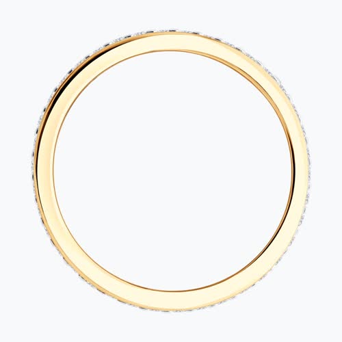 Кольцо из золочёного серебра с фианитами из серебро — вид 3