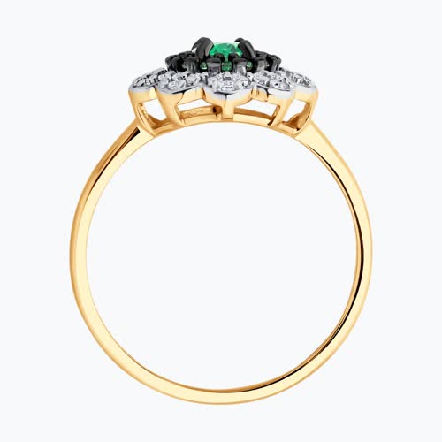 Кольцо из серебра с фианитами из серебро — вид 3