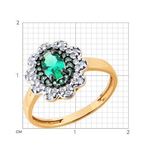 Кольцо из серебра с фианитами из серебро — вид 5