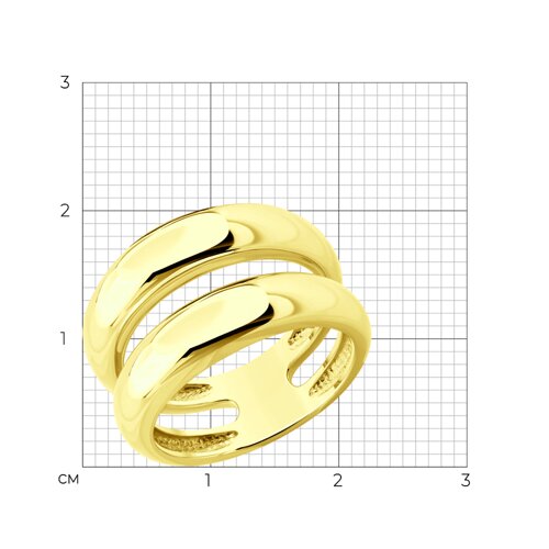 Кольцо из золочёного серебра из серебро — вид 3