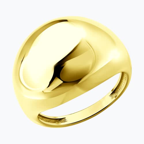 Кольцо из золочёного серебра - видео на модели