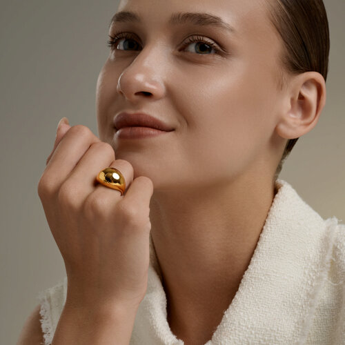 Кольцо из золочёного серебра из серебро — вид 4