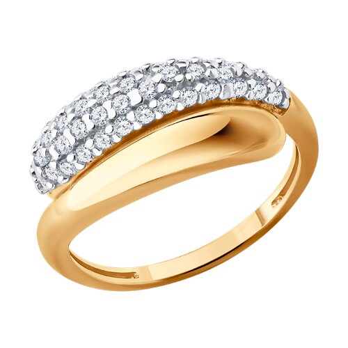 Кольцо из серебра с фианитами - видео на модели