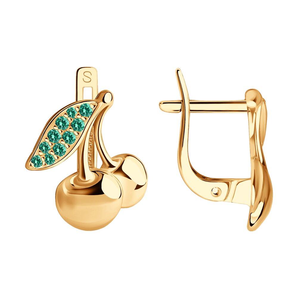 Серьги из серебра с фианитами - видео на модели