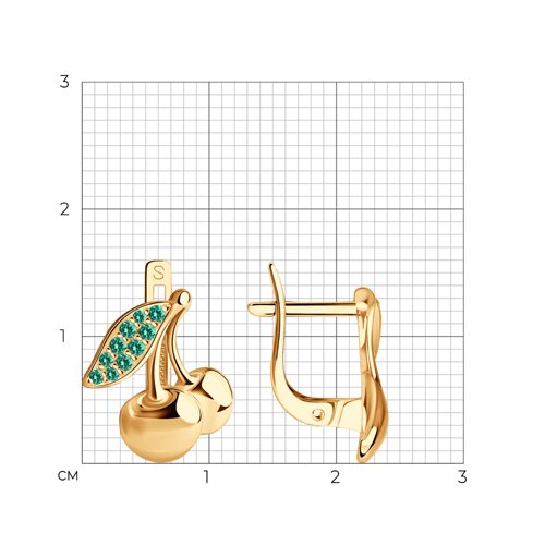 Серьги из серебра с фианитами из серебро — вид 4