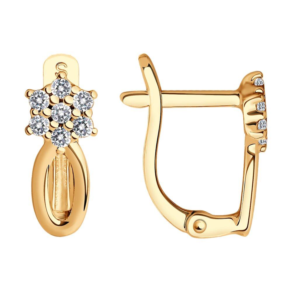 Серьги из серебра с фианитами - видео на модели