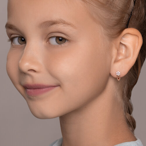 Серьги из серебра с фианитами из серебро — вид 2