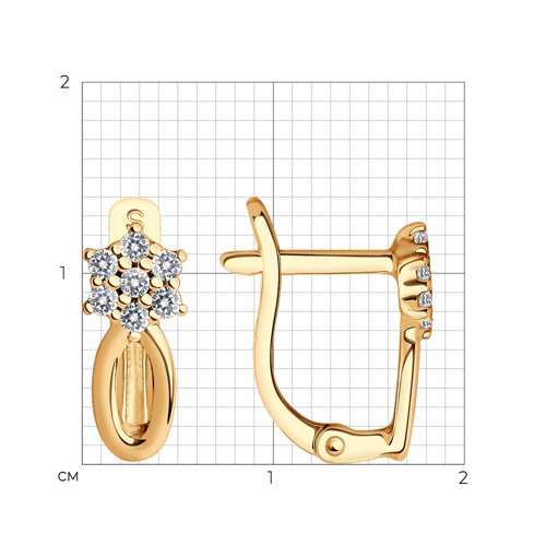 Серьги из серебра с фианитами из серебро — вид 3