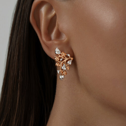 Позолоченные серьги из серебра из серебро — вид 3