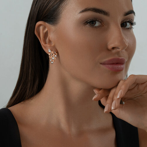 Позолоченные серьги из серебра из серебро — вид 4