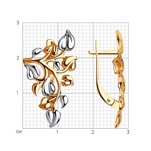 Позолоченные серьги из серебра из серебро — вид 5