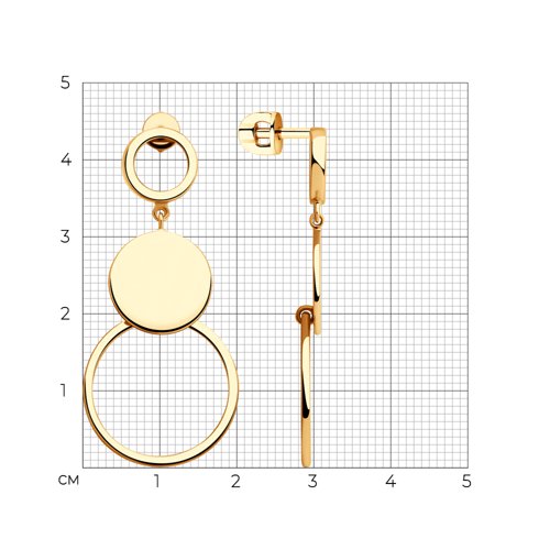 Серьги из золочёного серебра из серебро — вид 4