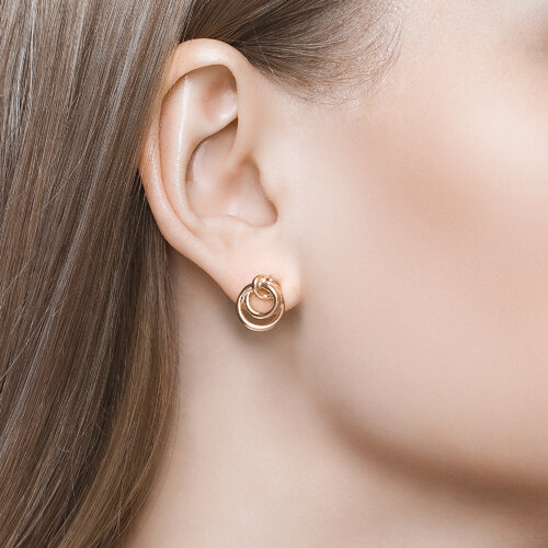 Серьги из золоченого серебра из серебро — вид 2