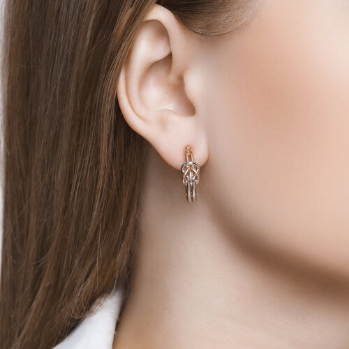 Серьги из золочёного серебра из серебро — вид 2