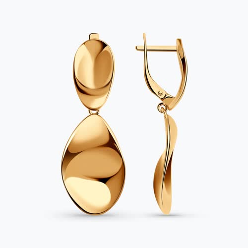 Серьги из золоченого серебра из серебро