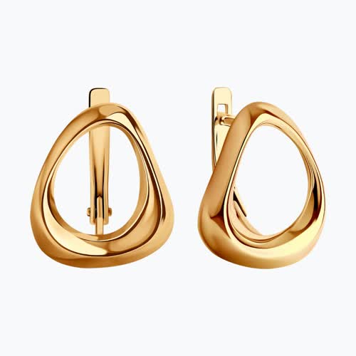 Серьги из золоченого серебра из серебро — вид 2