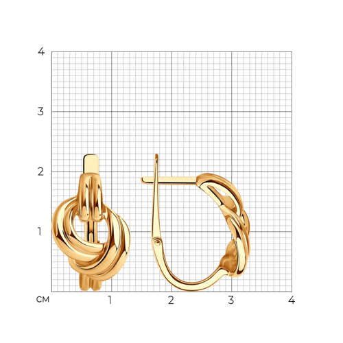 Серьги из золоченого серебра из серебро — вид 4