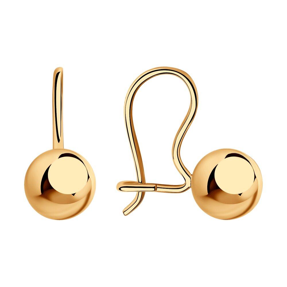 Серьги из золоченого серебра