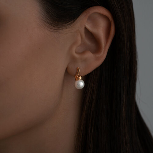 Серьги из серебра с жемчугом из серебро — вид 2