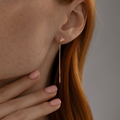 Серьги из золочёного серебра из серебро — вид 3