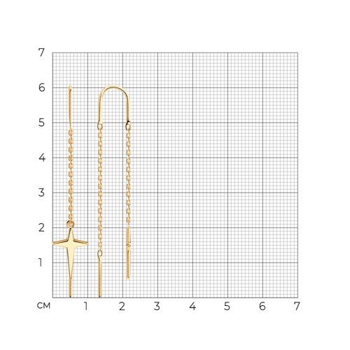 Серьги из золоченого серебра из серебро — вид 4