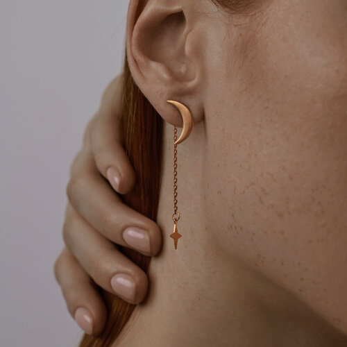 Серьги из золочёного серебра из серебро — вид 2