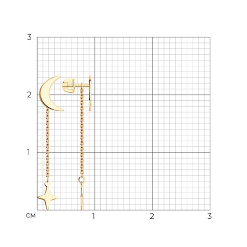Серьги из золочёного серебра из серебро — вид 4
