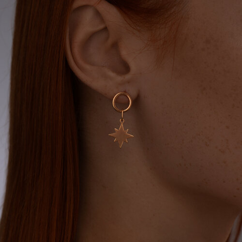 Серьги из золочёного серебра из серебро — вид 2