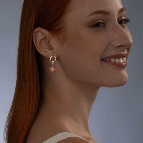 Серьги из золочёного серебра из серебро — вид 3