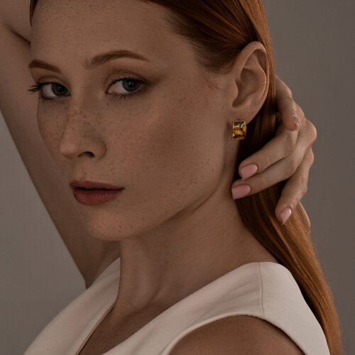 Серьги из золочёного серебра с эмалью из серебро — вид 4