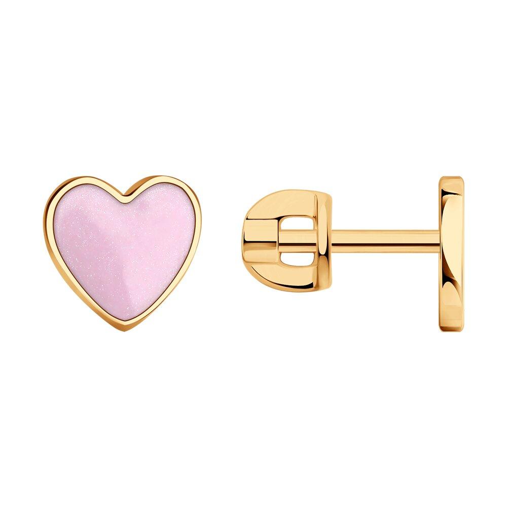 Серьги из золочёного серебра с эмалью - видео на модели