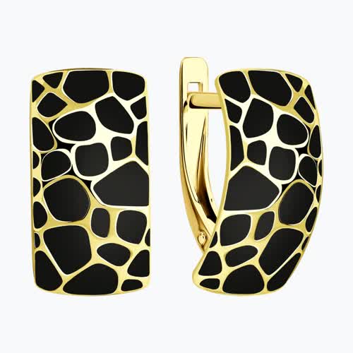 Серьги из золочёного серебра с эмалью из серебро — вид 2