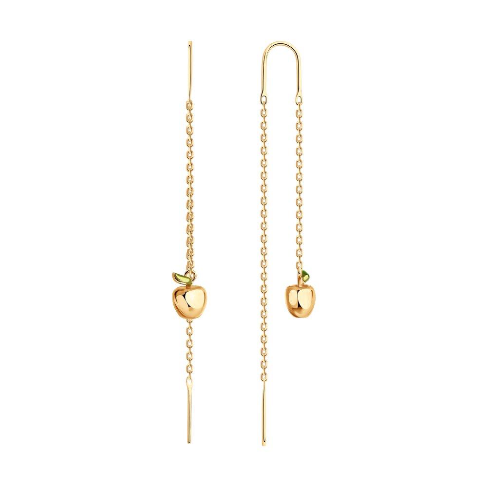 Серьги из золочёного серебра с эмалью - видео на модели