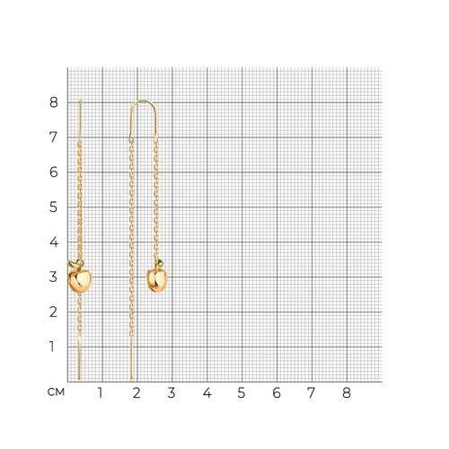 Серьги из золочёного серебра с эмалью из серебро — вид 4