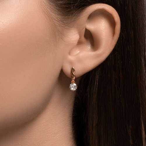 Серьги из серебра с фианитами из серебро — вид 3