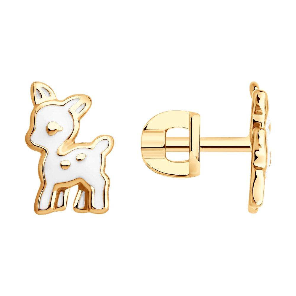 Серьги из золочёного серебра с эмалью - видео на модели