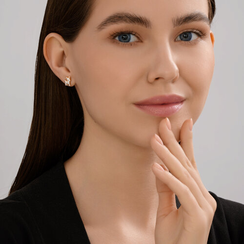 Серьги из золочёного серебра с эмалью из серебро — вид 4