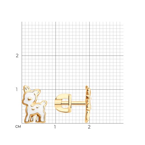 Серьги из золочёного серебра с эмалью из серебро — вид 5