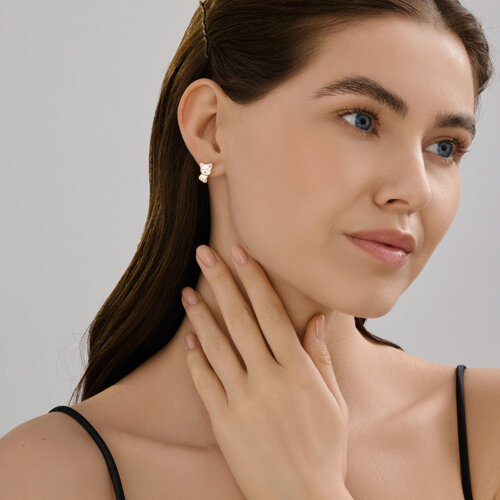 Серьги из золочёного серебра с эмалью из серебро — вид 3