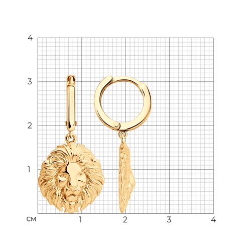 Серьги из золоченого серебра из серебро — вид 4