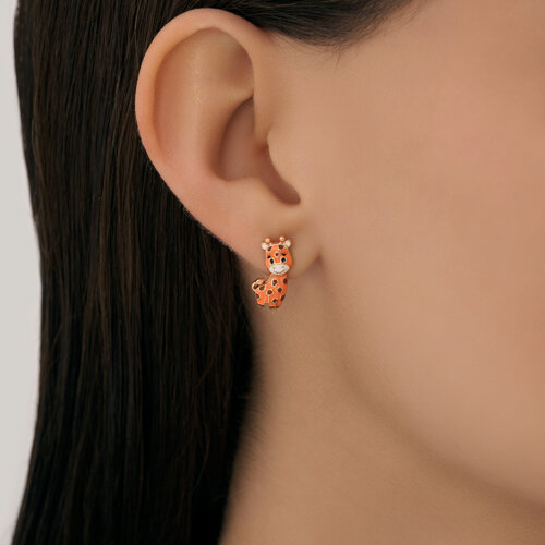 Серьги из золочёного серебра с эмалью из серебро — вид 3