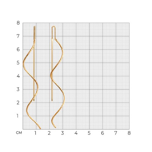 Серьги из позолоченного серебра из серебро — вид 2