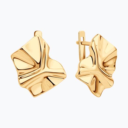 Серьги из золочёного серебра из золочение розовое — вид 3