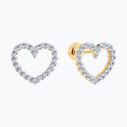 Серьги из серебра с фианитами из серебро — вид 2