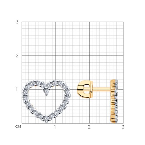 Серьги из серебра с фианитами из серебро — вид 3