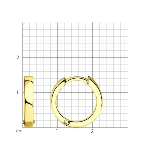 Серьги из золочёного серебра из золочение желтое — вид 2