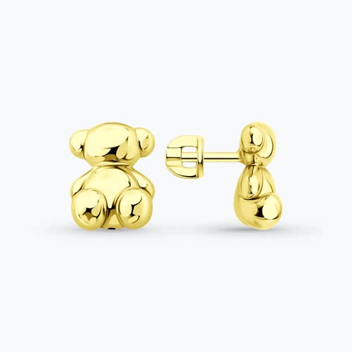 Серьги из золочёного серебра из серебро